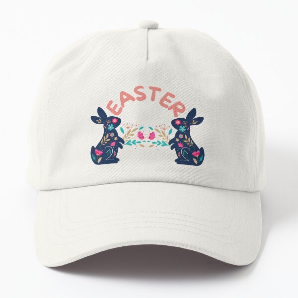Bunny and Colored Easter Eggs on a Beach,Adjustable Snapback Hat for Men Women Bunny and Colored Easter Eggs on a Beach,Adjustable Snapback Hat for Men Women