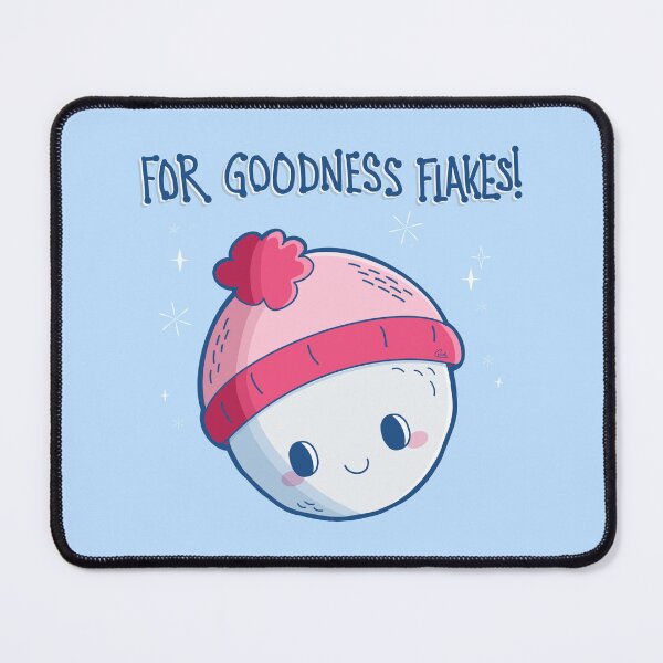 Item preview, “For Goodness Flakes” Cute Snowball  designed and sold by Cyndi Carlson Draws.