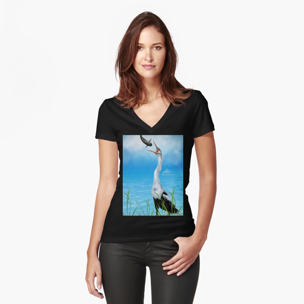 Item preview, Fitted V-Neck T-Shirt designed and sold by wayneflint.