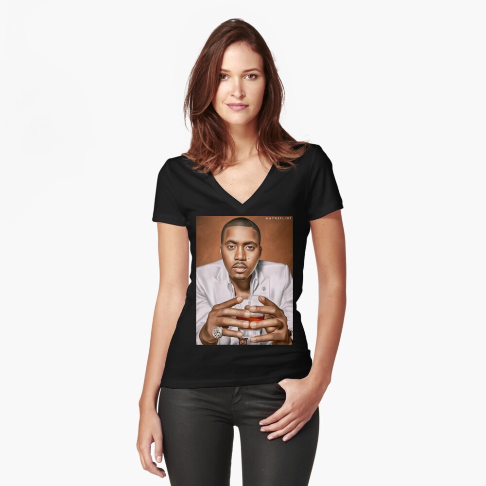 Item preview, Fitted V-Neck T-Shirt designed and sold by wayneflint.