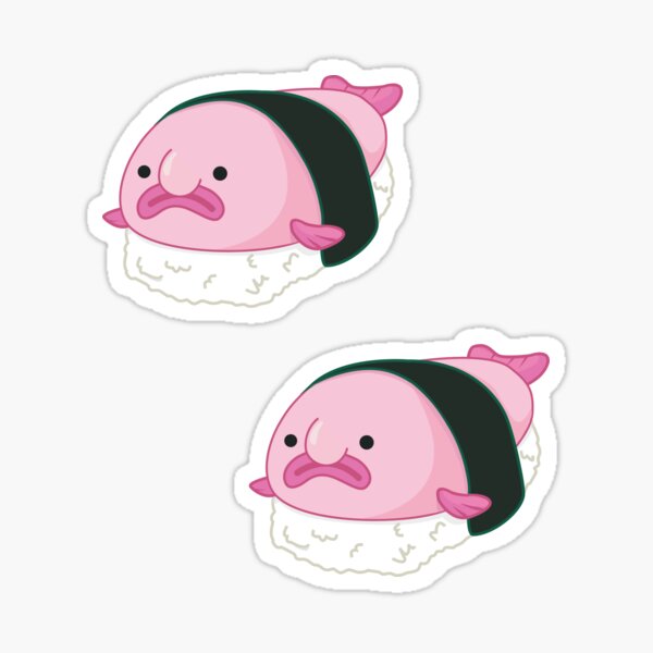 Vista previa del artículo con la obra «sushi blobfish», diseñado y vendido por neanderjane.