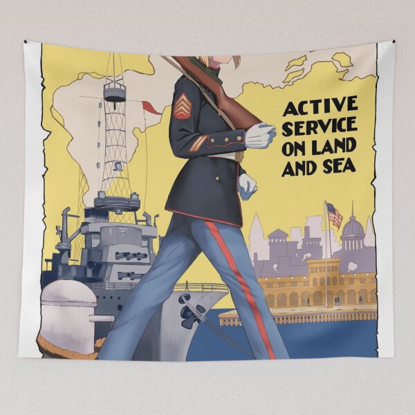 Item preview, service on land and sea marines anime designed and sold by warrendavis.