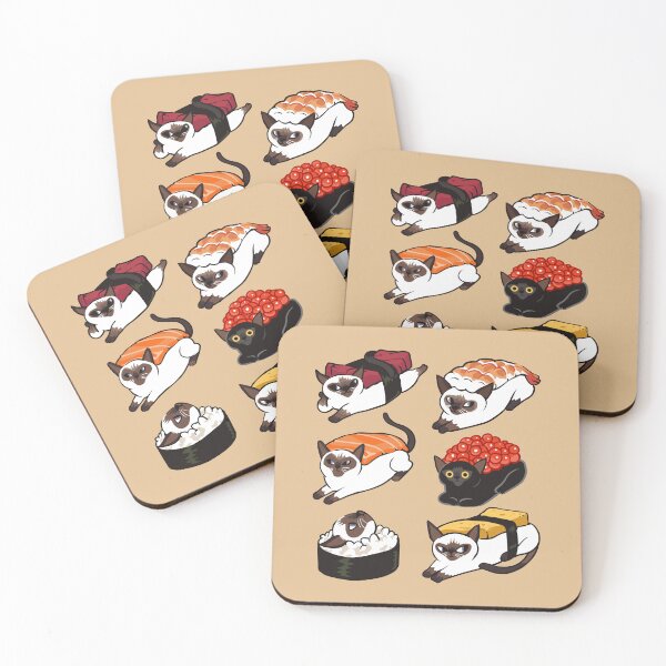 Item preview, Sushi Siamese Cat designed and sold by Huebucket.