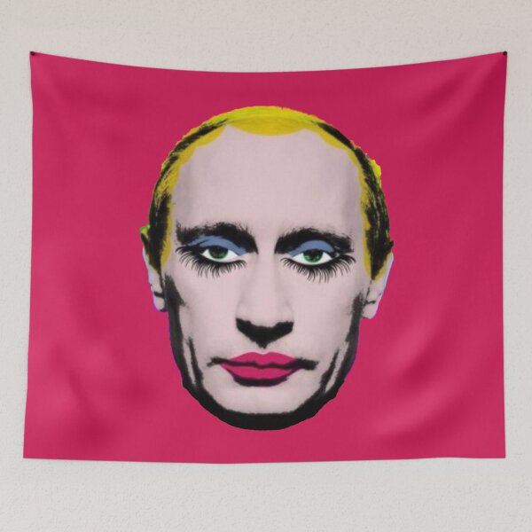 Item preview, Banned in Russia - Putin In Drag (lipstick anti war edition) designed and sold by Thelittlelord.