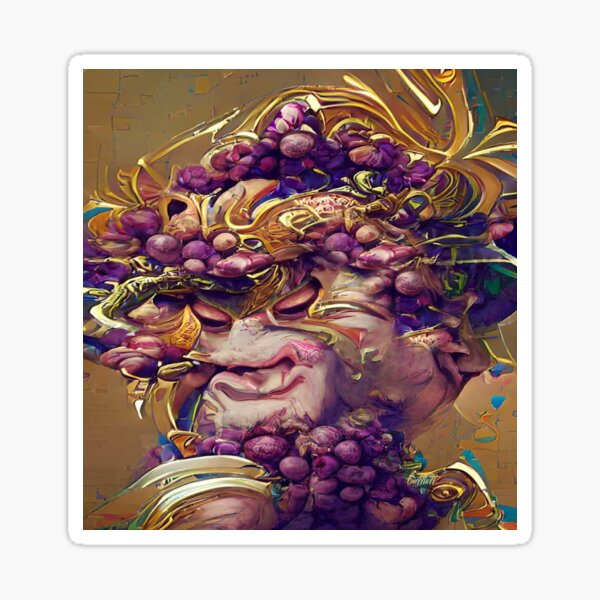 Artikel-Vorschau von Bacchus Römischer Weingott - Vino - Weingut - Bacchus - Trauben, designt und verkauft von CattlettArt.