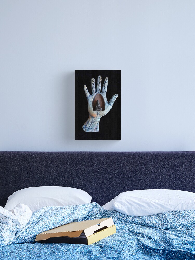 Thumbnail 2 of 3, Canvas Print, sitting quietly, wisdom unfolds designed and sold by MonaShiber.