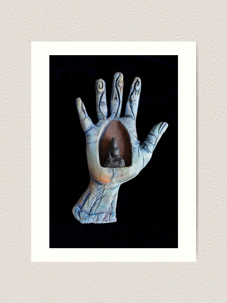 Alternate view of sitting quietly, wisdom unfolds Art Print