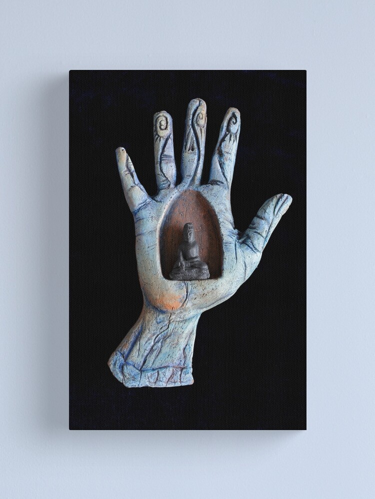 Thumbnail 1 of 3, Canvas Print, sitting quietly, wisdom unfolds designed and sold by MonaShiber.