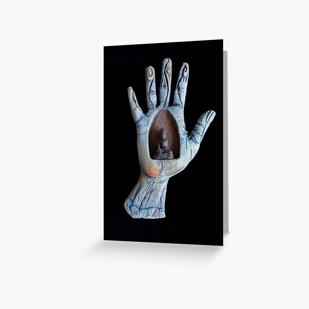 sitting quietly, wisdom unfolds Greeting Card
