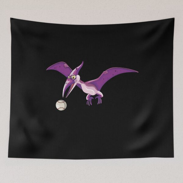 Item preview, Dinosaur Playing Baseball ,Funny Good Dinosaur Baseball Lovers Simple Flying Design designed and sold by pedrored369.