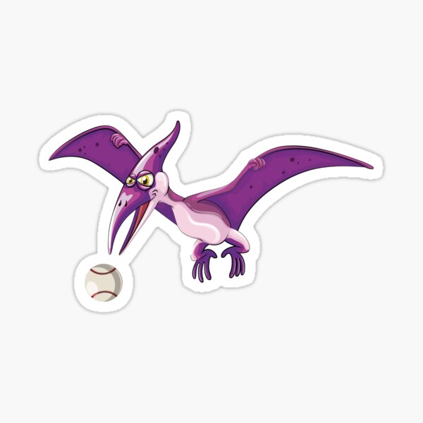 Item preview, Dinosaur Playing Baseball ,Funny Good Dinosaur Baseball Lovers Simple Flying Design designed and sold by pedrored369.