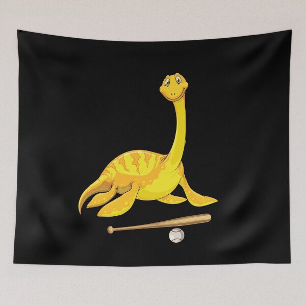 Item preview, Dinosaur Playing Baseball ,Funny Good Dinosaur Baseball Lovers Yellow Cute Dinosaur Art designed and sold by pedrored369.