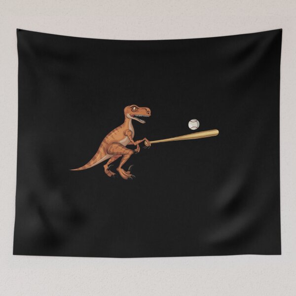 Item preview, Dinosaur Playing Baseball ,Funny Good Dinosaur Baseball Lovers Art designed and sold by pedrored369.