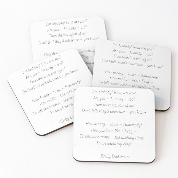 Item preview, I'm Nobody! Who Are You? - Emily Dickinson designed and sold by Feather n'  Ink.