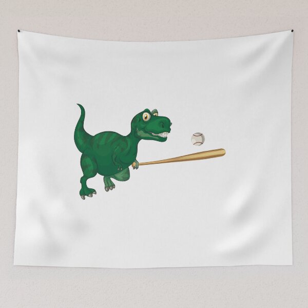 Artikelvorschau, Dinosaurier, der Baseball spielt, lustiger guter Dinosaurier-Baseball-Liebhaber-cooler grüner Entwurf entworfen und verkauft von pedrored369.