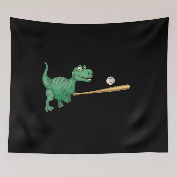 Artikelvorschau, Dinosaurier, der Baseball spielt, lustiger guter Dinosaurier-Baseball-Liebhaber-Grün-Entwurf entworfen und verkauft von pedrored369.