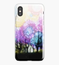 Jelly Bean Trees-watercolor, alcohol ink iPhone Case