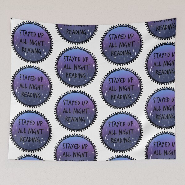Item preview, Stayed Up All Night Reading Badge designed and sold by spottedhound.