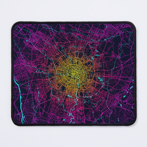 Item preview, Chengdu City Map of Sichuan, China - Neon designed and sold by deMAP.
