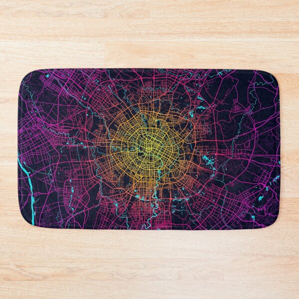 Item preview, Chengdu City Map of Sichuan, China - Neon designed and sold by deMAP.