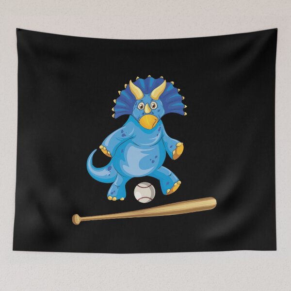 Artikelvorschau, Dinosaurier, der Baseball spielt, lustiger guter Dinosaurier-Baseball-Liebhaber-blauer Entwurf entworfen und verkauft von pedrored369.
