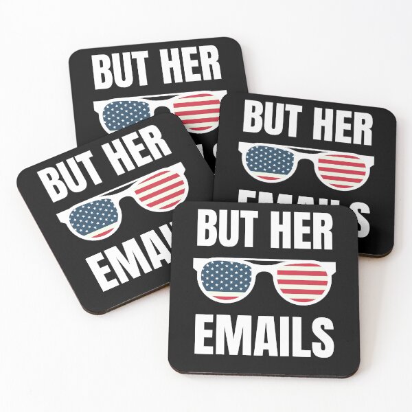 Item preview, But Her Emails Funny Political USA Flag Glasses designed and sold by Comfy Creations.