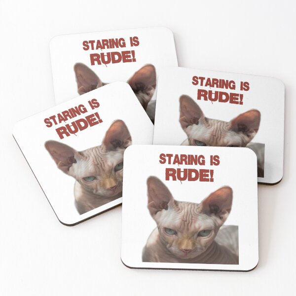 Item preview, Staring is Rude Kitty designed and sold by Biz PNG.