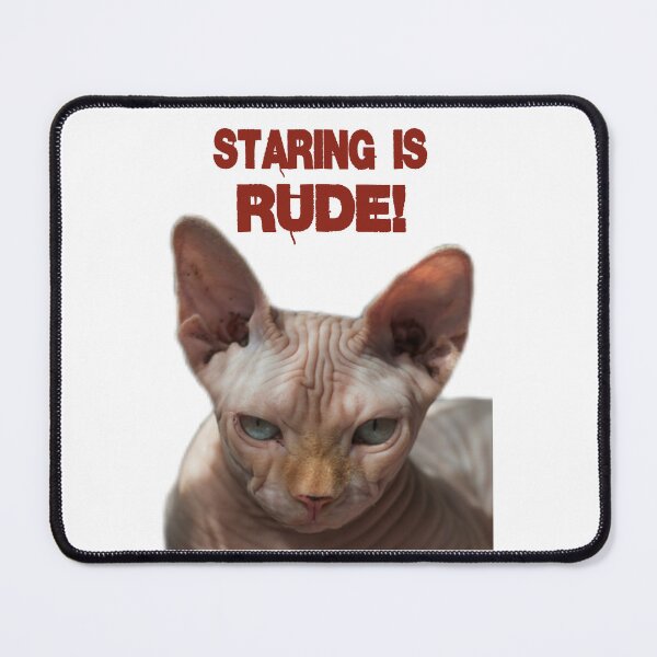 Item preview, Staring is Rude Kitty designed and sold by Biz PNG.
