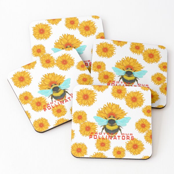Item preview, Protect Our Pollinators Bumblebee and Sunrise Daisy #2 designed and sold by Silver Steer Design.