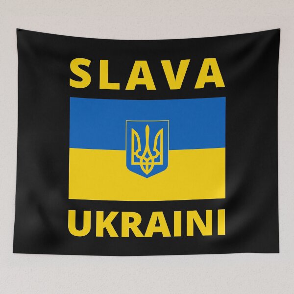 Item preview, SLAVA UKRAINI GLORY TO UKRAINE SUPPORT UKRAINE PROTEST PUTIN designed and sold by DoodlrMob.
