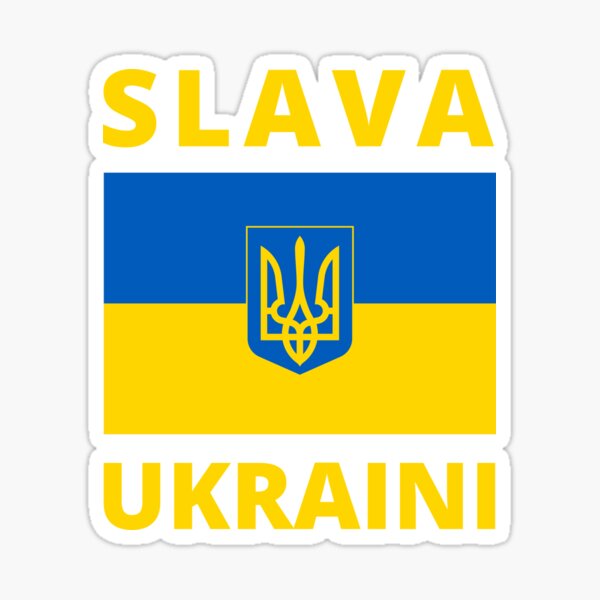 Item preview, SLAVA UKRAINI GLORY TO UKRAINE SUPPORT UKRAINE PROTEST PUTIN designed and sold by DoodlrMob.