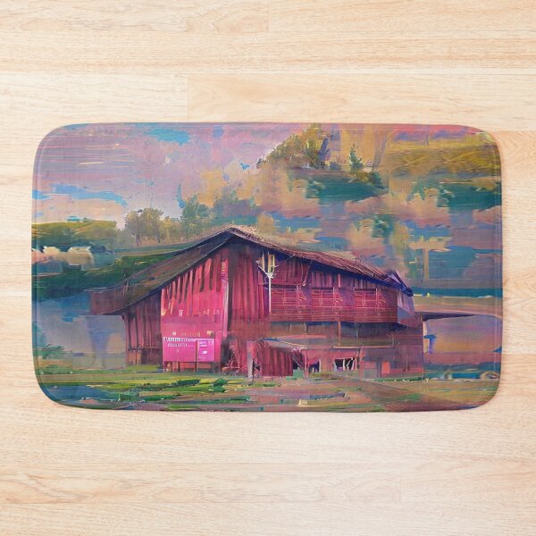Item preview, Impressionist painting of a old barn on a farm - Country - Western -Old Barns designed and sold by CattlettArt.