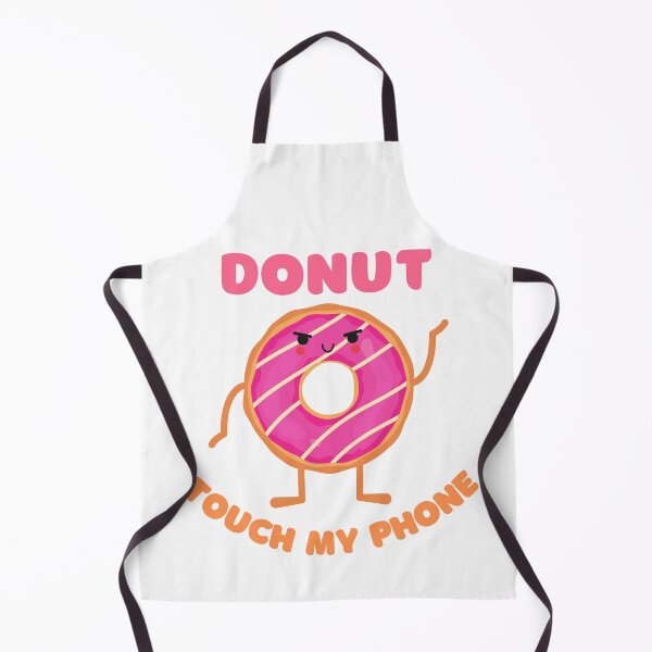 Item preview, Donut Touch My Phone Pun Pink Donut designed and sold by LuckyKermit.