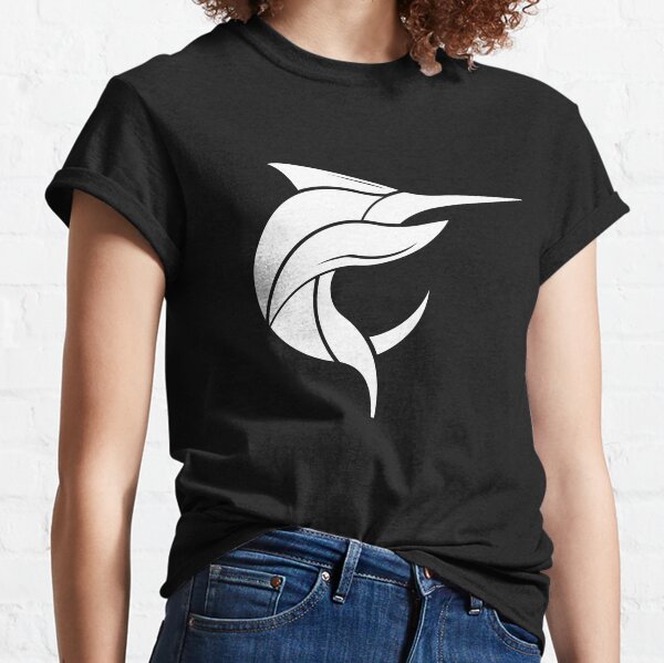Black Marlin Blog Logo - White on Black Classic T-Shirt