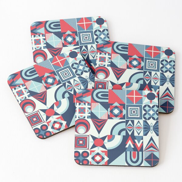 Item preview, Neo Geo Design for Summer - Red, White and Blues - Nautical designed and sold by LthrDaddyBear.