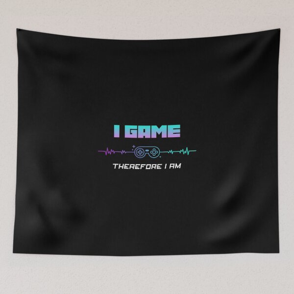 Item preview, I Game Therefore I Am Gamers Never Quit Gaming Life Video Games Addiction Premium T-Shirt designed and sold by madeleinem48.