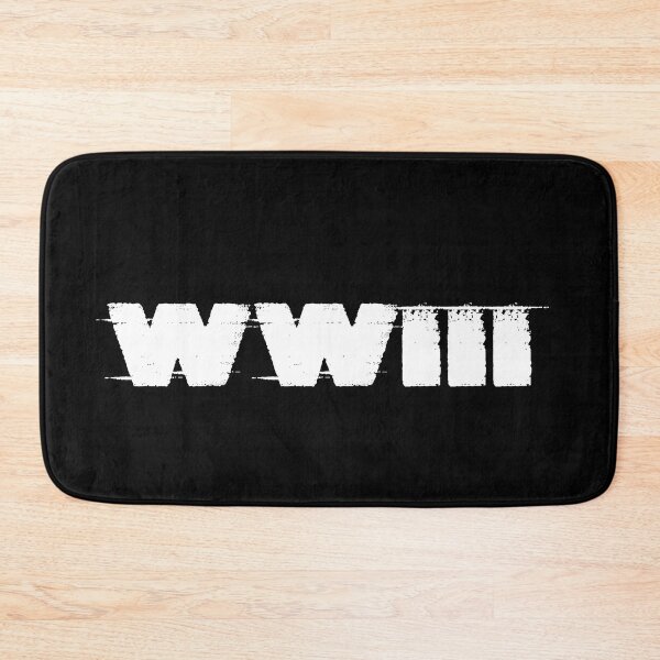 Item preview, world war 3 white bold typography designed and sold by X-Trends.