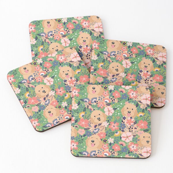 Item preview, Apricot Cockapoo Cavapoo Cavoodle Garden - Green Background designed and sold by Lulupainting.