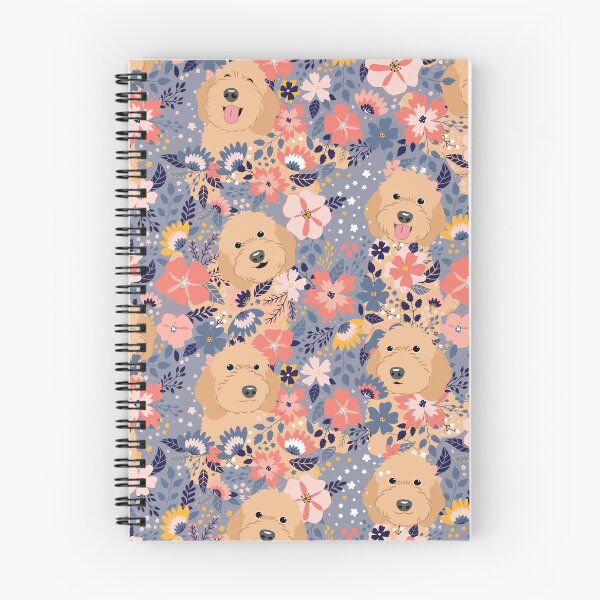 Item preview, Apricot Cockapoo Cavapoo Cavoodle Garden - Gray Background designed and sold by Lulupainting.