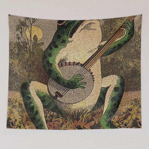 Item preview, A Frog Playing Banjo in The Moonlight designed and sold by amandahaubr.