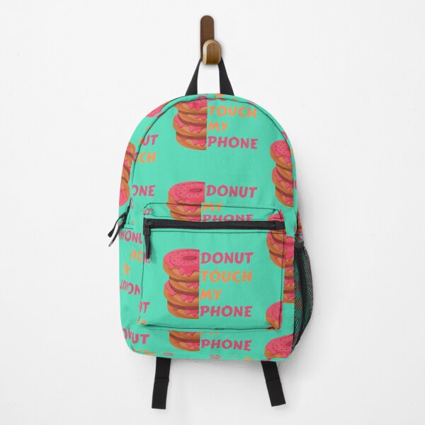 Item preview, Donut Touch My Phone Pun Delicious Donuts Stack In Blue designed and sold by LuckyKermit.
