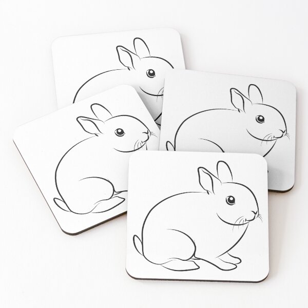Item preview, Black outline bunny  designed and sold by Radka Arbesová.