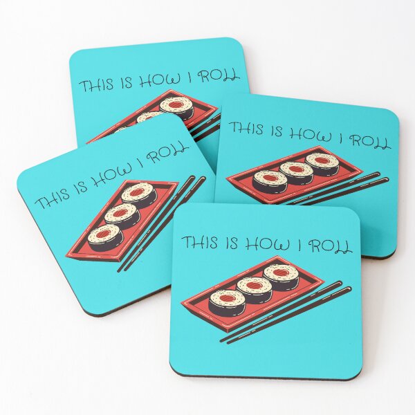 Item preview, This Is How I Roll Pun Sushi In Blue designed and sold by LuckyKermit.