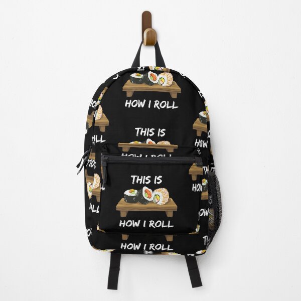 Item preview, This Is How I Roll Sushi Pieces On A Wooden Board Roll Pun In Black designed and sold by LuckyKermit.