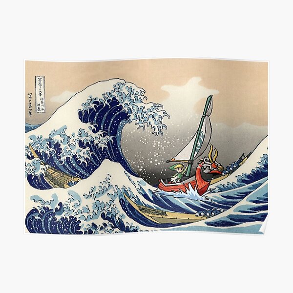 Japanese Anime Classic Great Wave Poster