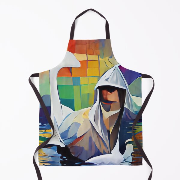 Item preview, Swan in water abstract colorful animal art designed and sold by philbraxton.