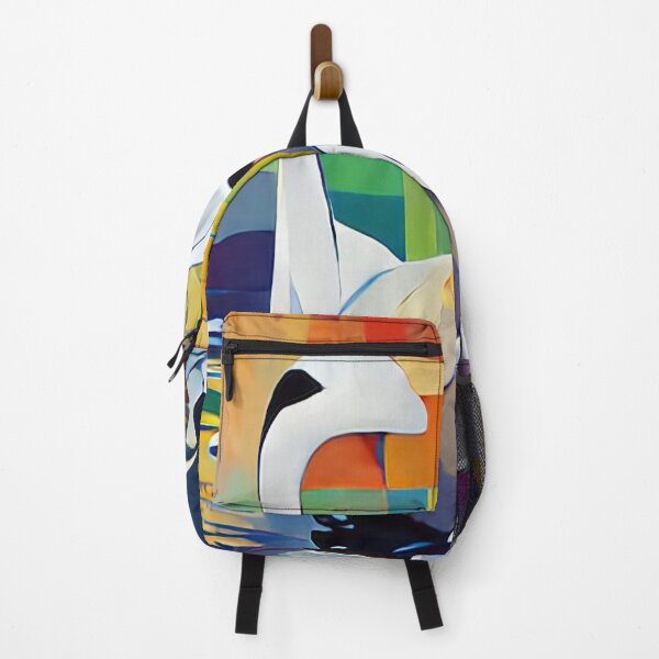 Item preview, Swan in water abstract colorful animal art designed and sold by philbraxton.