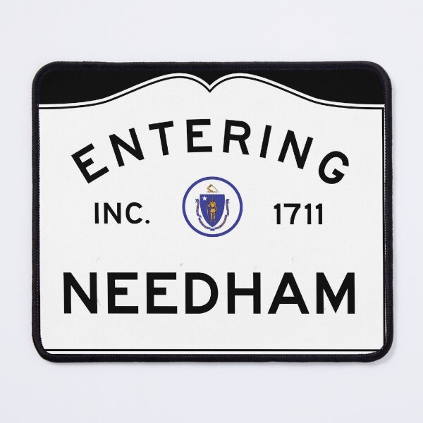 Item preview,  Entering Needham Massachusetts - Commonwealth of Massachusetts Road Sign  designed and sold by NewNomads.