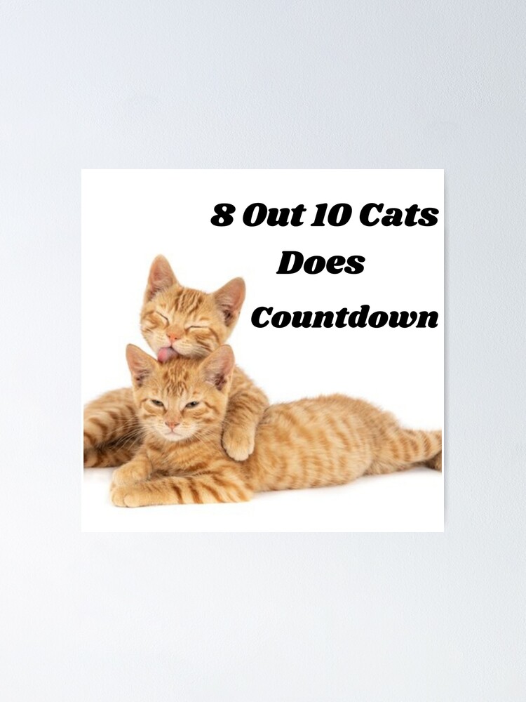 "8 Out 10 Cats Does Countdown" Poster for Sale by Bedi13 Redbubble