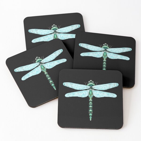 Item preview, Dragonflies on a black background, larger scale designed and sold by Silver Steer Design.